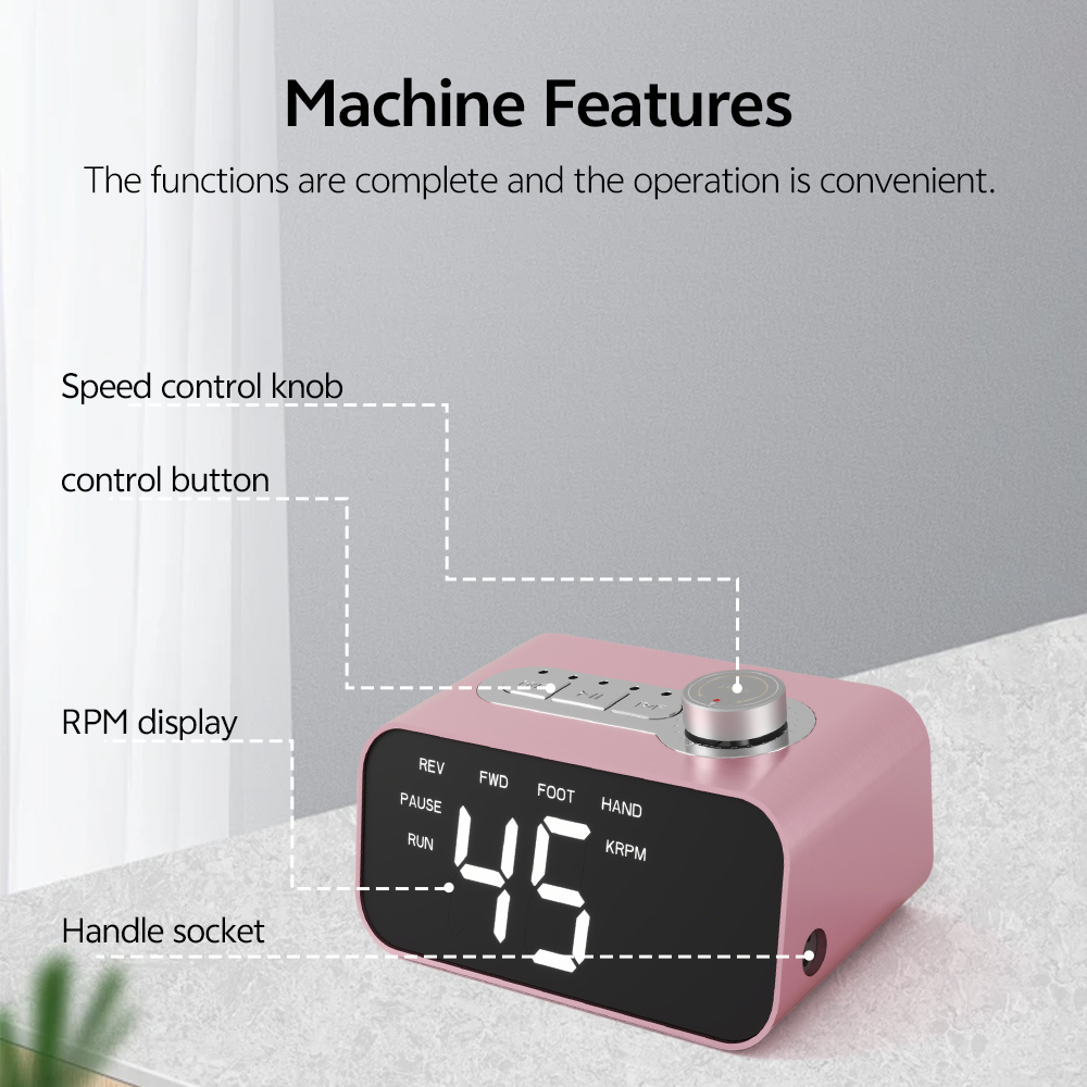 electric brushless motor nail drill with aluminum alloy material